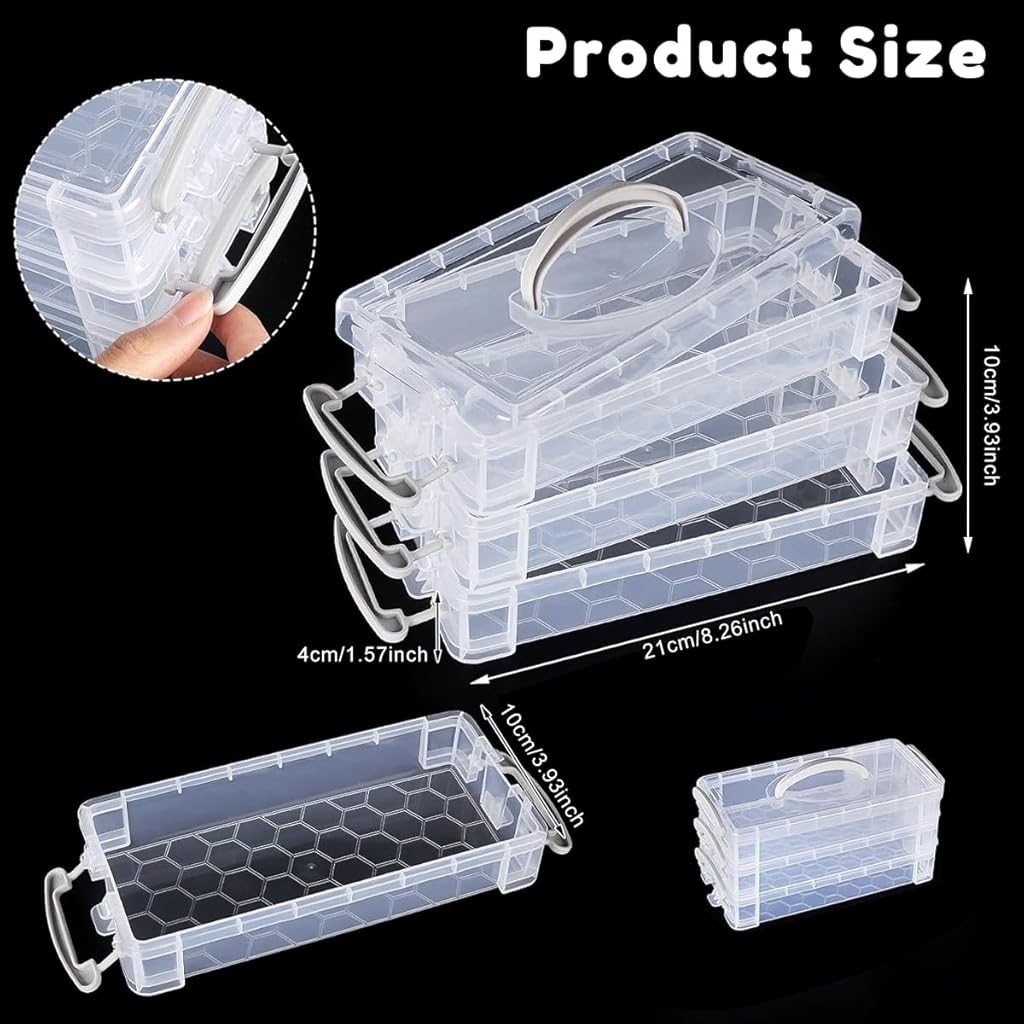 HASTHIP® 6Pack Large Capacity Pencil Box, Office Supplies Storage Organizer Box, Brush Painting Pencils Storage Box Watercolor Pen Container Drawing Tools HASTHIP® 6Pack Large Capacity Pencil Box, Office Supplies Storage Organizer Box, Brush Painting Pencils Storage Box Watercolor Pen Container Drawing Tools